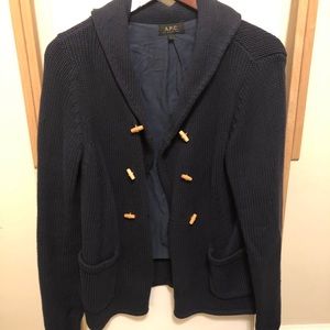 A.P.C. Heavy Cotton Cardigan with Toggle Buttons